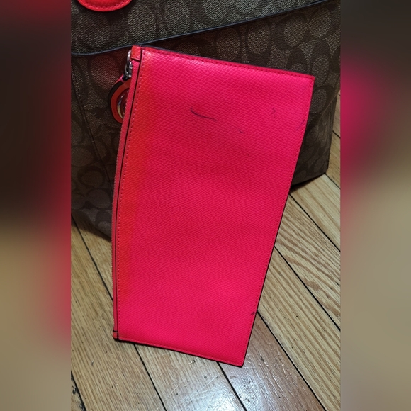 Coach Brown and Red Signature Tote Bag - Picture 4 of 14